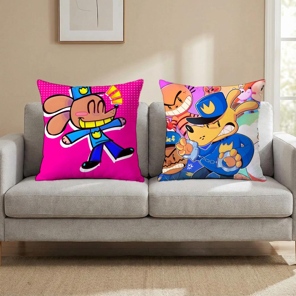 Cartoon Dogman Cushion Cover Cushion Cover Set 4Pcs 50X50 45X45 40X40 Pillowcase Decorative Sofa Home Decor