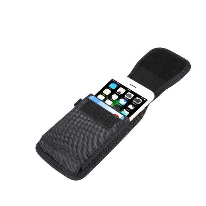 Pour Oukitel WP23 (2023) Étui Housse Ceinture Verticale Cuir Nylon - Noir