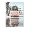 Nordic Summer Coastline Surf Canvas Poster Print Sunny Beach Bus Palm Trees Wall Art Painting Landscape Pictures For Living Room