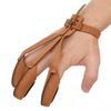 Archery Recurved Bow Three Fingers Protection Glove Traditional Bow Protective Gearbrown