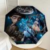 1pc Corpse Bride Automatic Open/Close Umbrella Compact Folding Umbrella with 8-Rib Shaft lightweight esign, for Women/Men1182A