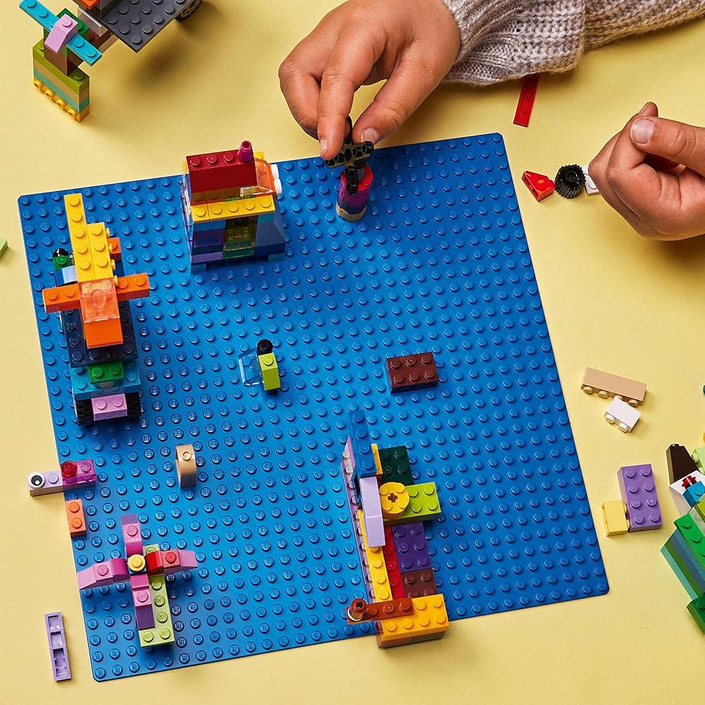 LEGO Classic Blue Baseplate Building Toy for Kids Age 4-6 Creative Play Block Set