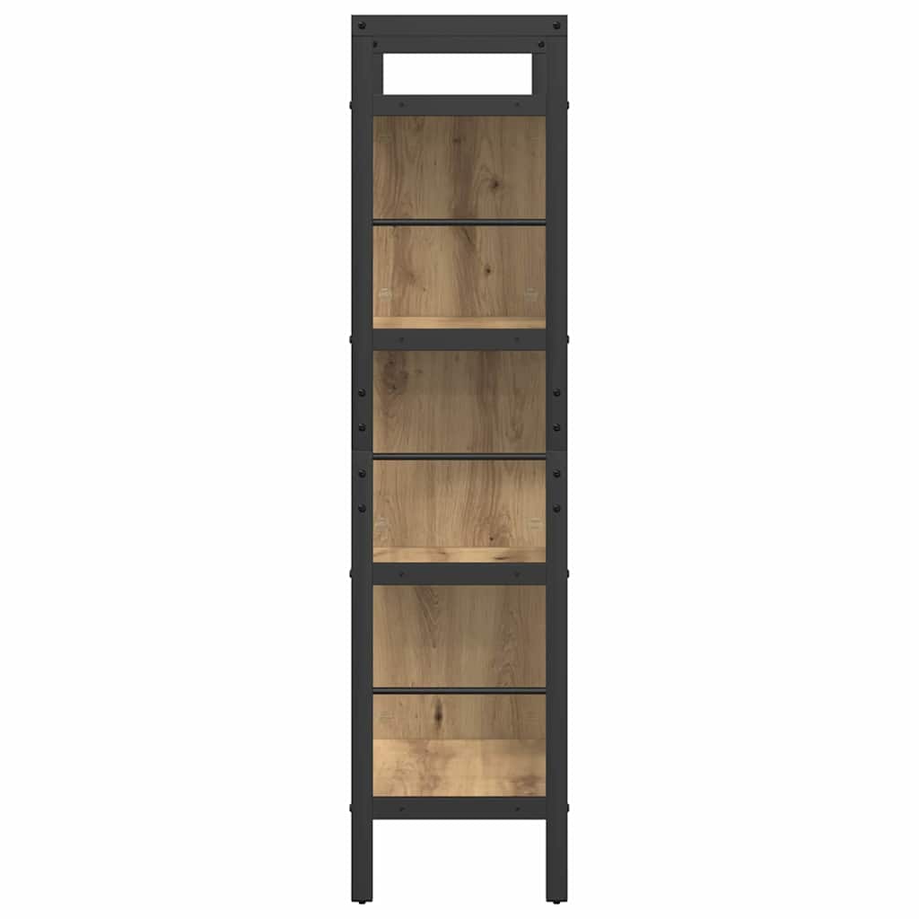 Artisan Oak Bookshelf 75 x 30 x 123.5 cm Particleboard