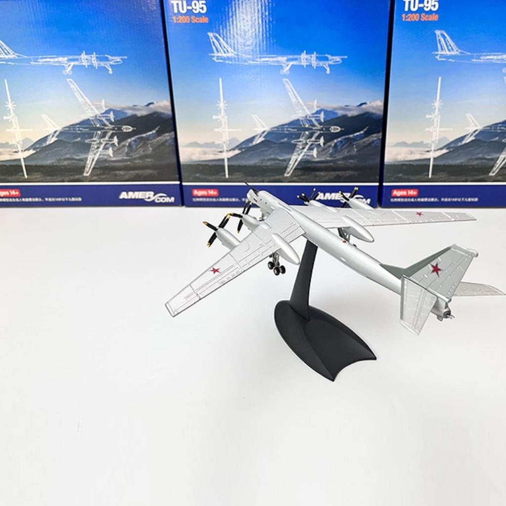 Имитация Сплав Самолет Туполев Медведь Тип Стратегический Бомбардировщик Самолет Статическая Демонстрационная Модель для Коллекции Подарок 1200 Модель, Модель Ту-95,