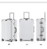 20" Women's Lightweight Aluminum Frame Carry-on Suitcase with Scratch-resistant Finish and Universal Wheels