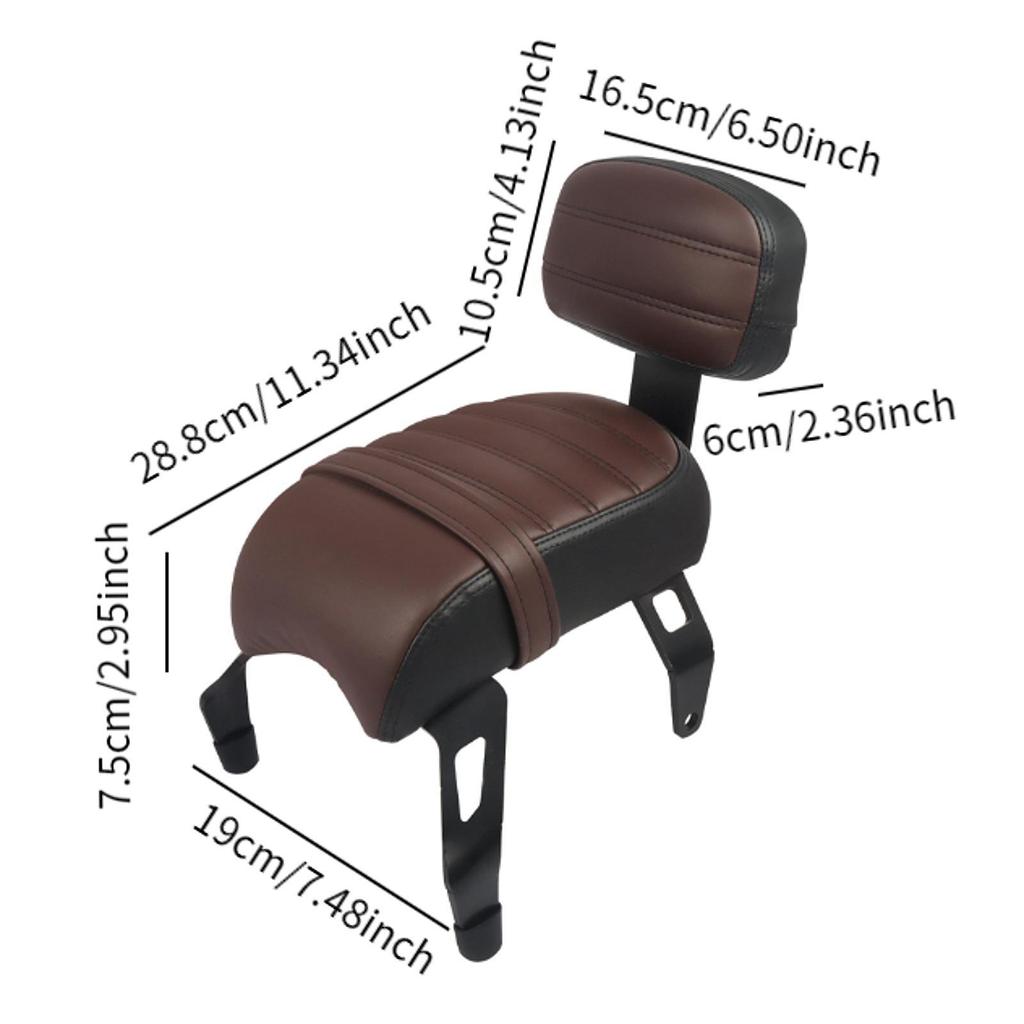 Заднее пассажирское сиденье мотоцикла со спинкой, простая установка запасной части, удобные аксессуары, прямая замена подушки сиденья