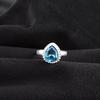 Swiss Blue Topaz Gemstone 925 Sterling Silver Gift Jewelry Handmade Elegant Ring For Women RR-77-12