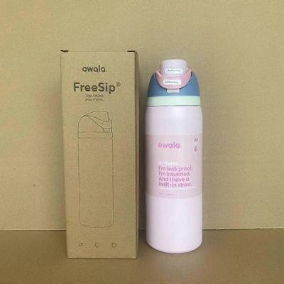 Термос Owala FreeSip из нержавеющей стали, 24/32 унции, розовый.