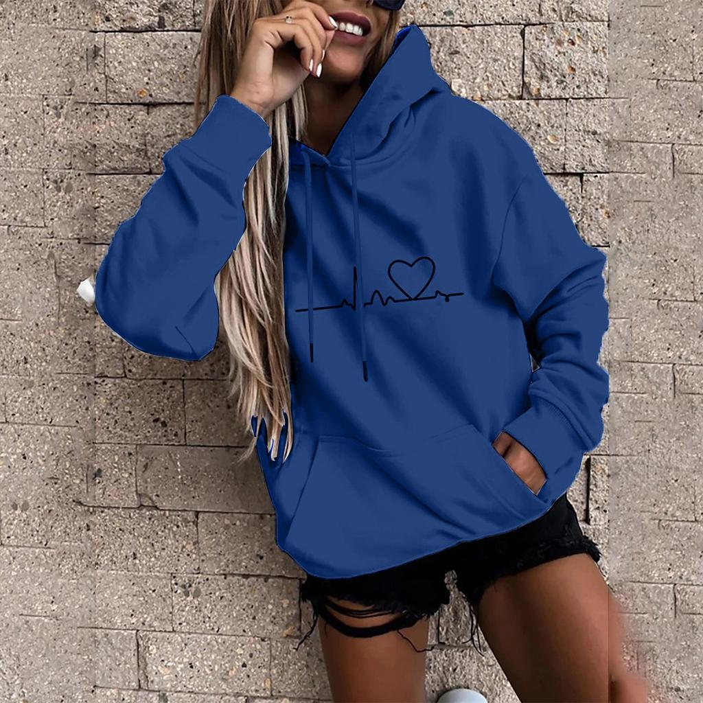 Женская мода, повседневная толстовка с капюшоном и забавным принтом, свободные спортивные топы, пуловер