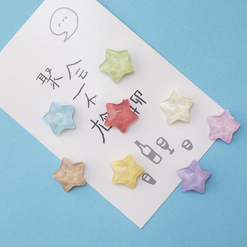 10pcs Mixed Colors Water Ripple Star Heart Shaped Fridge Magnet Home Decor Po Message Note Holder Refrigerator Magnets
