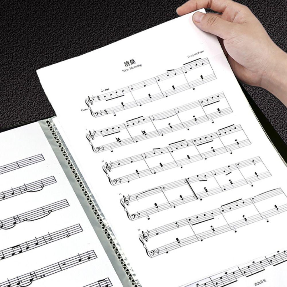 1pc A4 Music Score Storage Book Anti-Glare Piano Guitar Music Organizer Document Binder Musicians
