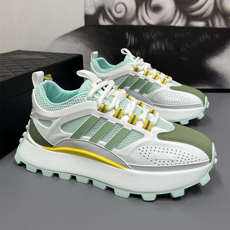 Мужская летняя обувь дышащая обувь 2025 года новая трендовая платформа модная спортивная и повседневная обувь дышащая мужская обувь для папы