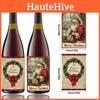 Christmas Decorative Wine Bottle Labels With Vintage Design For Holiday Party Decor