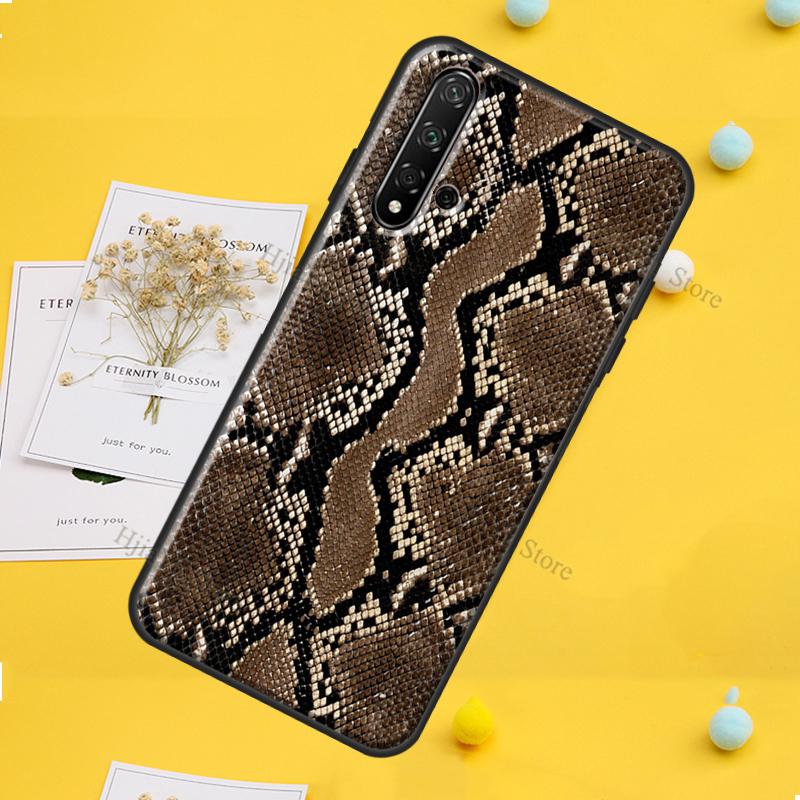 Чехол под змеиную кожу для Huawei P30 P20 P40 P60 Pro P Smart Nova 9 5T Honor Magic 5 Lite X8 X9a 50 70