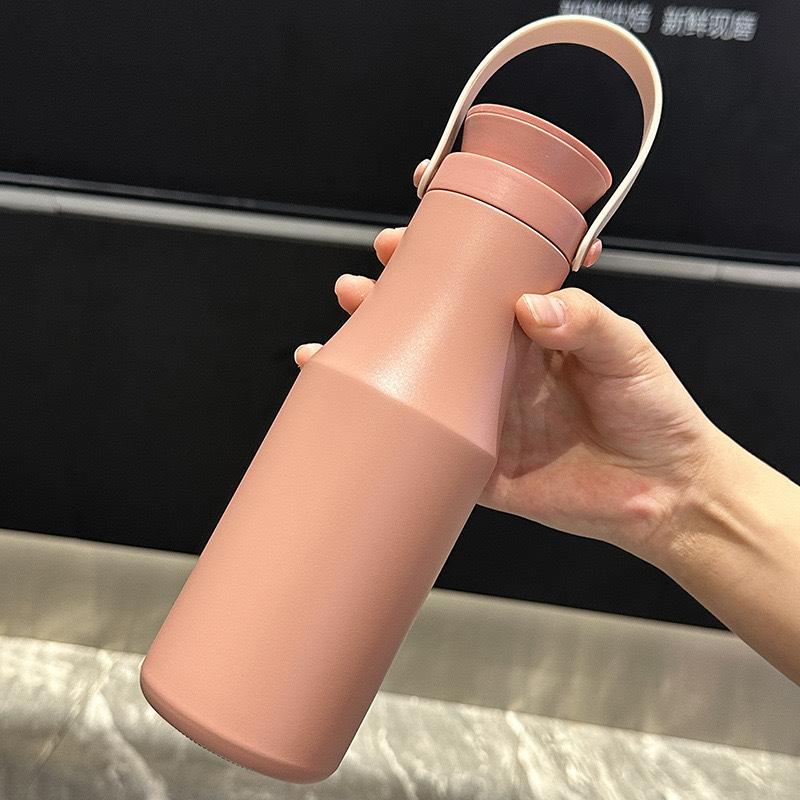 Изолированная бутылка для воды из нержавеющей стали 304 с ручкой, спортивная бутылка для воды, портарная вакуумная кружка для автомобиля для улицы