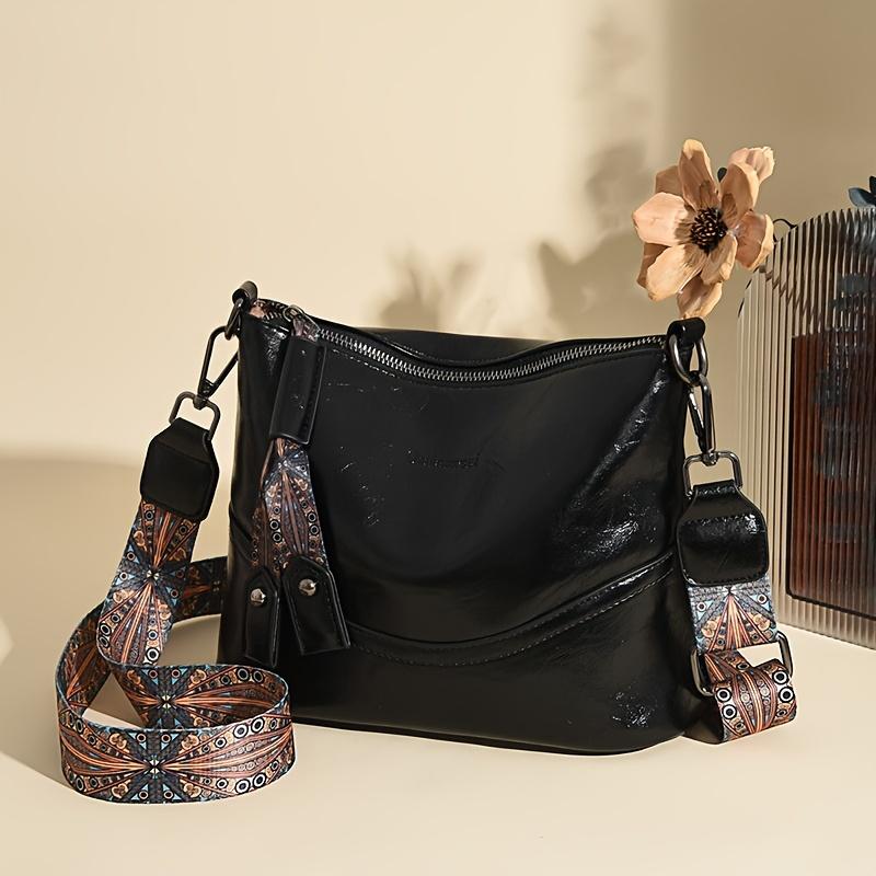 Женская сумка через плечо в винтажном стиле, просторные сумки через плечо с регулируемым ремешком, застежкой-молнией, множеством карманов, легкий модный дизайнерский кошелек