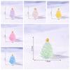 10pcs Cute Luminous Christmas Tree Figurines Merry Christmas Decoration  Car Accessories