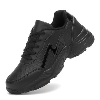 Женские черные кроссовки для бега, повседневные спортивные кроссовки для ходьбы, кроссовки для бега, большой размер