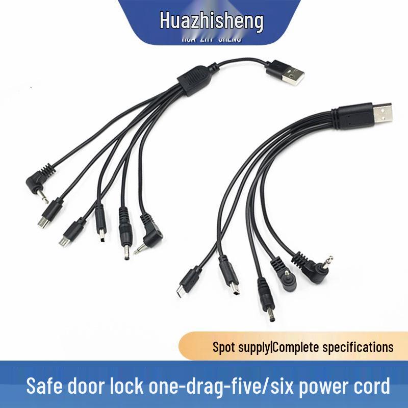 Multi-Functional Charging Power Box with 5/6 Outlets and 2.5/3.5mm Cord