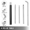 Wood Turning Tools for Lathe 4 PCS Set, Carbide Lathe Tools with Diamond Shape, Round, Square Cutters Replaceable Turning Lathe Chisels with a Grip