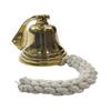 Ship Bell In Gold Finish Brass with Rope, 8.89 Cm
