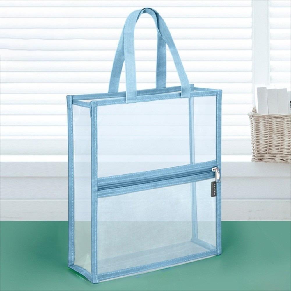 Waterproof Transparent Pencil Case Simple Design Student Handbag School Activities