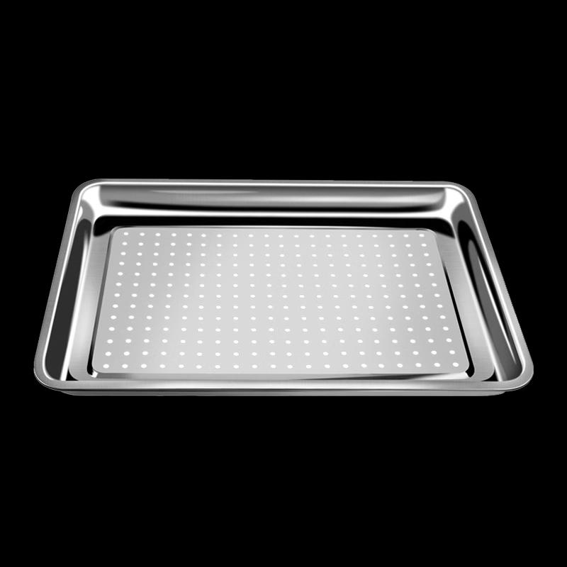 304 Stainless Steel Perforated Steamer Trays (5-Pack)