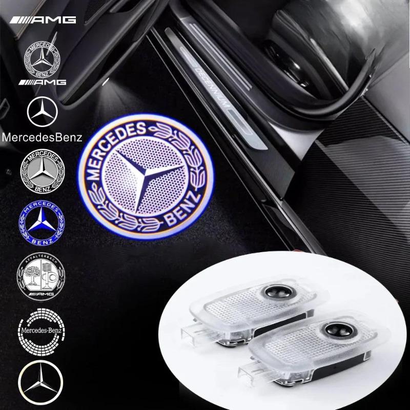 Светодиодные компоненты дверных панелей автомобилей, подсветка приветствия для Mercedes-Benz W221, W447, W220, W639, W222, 2006-2013, Class S, Vito, AMG.