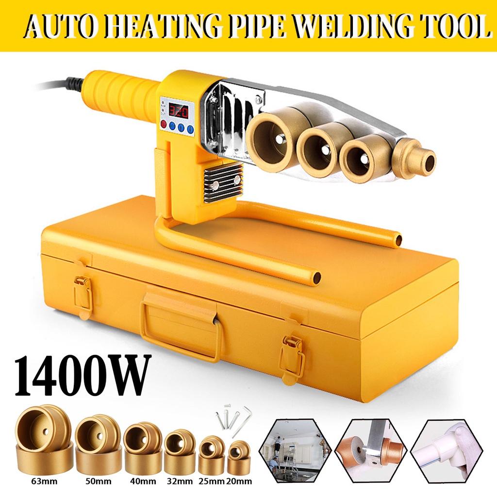 Машина для сварки труб Нагревательный инструмент 1500 Вт сварочный аппарат Комплект Для PPR PB PE Пластиковой трубы Сварка PPR Аппарат для горячей плавки Контроль температуры