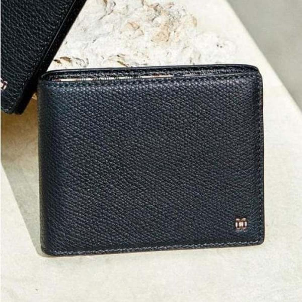 Daks Slim Wallet Black Imported Leather Interior Check Point Dbwa4f854bk