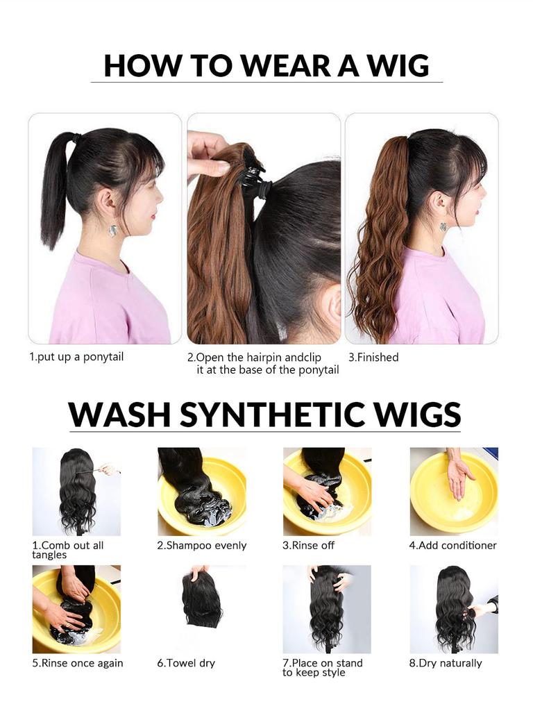 Light Gold Synthetic Graw Clip Big Waves Long Curly Hair Ponytail Hair Extension