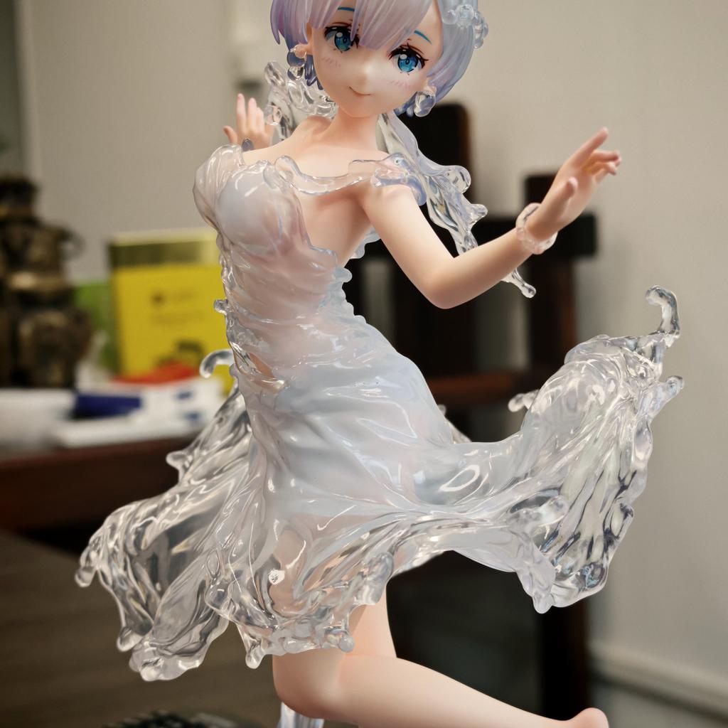 Ре:Фигурка аниме Zero Rem Water Dress Динамичная поза Коллекционная Декоративное украшение для фанатов аниме Домашний декор Коллекция