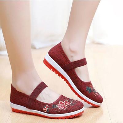 Легкие туфли на плоской подошве с пряжкой красного цвета в стиле ретро, нескользящие, для женщин, повседневные, удобные, для весны и лета, для офиса, работы, ba317