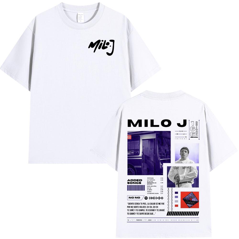 Rapper Milo J 166 Album T Shirt Men Women Fashion Hip Hop Tshirt Cotton Casual Oversized Short Sleeve Tshirts Streetwear