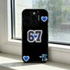 Six S-Seven 67 Phone Case For iPhone 17,16,15,14,13,12,11 Plus,Pro Max,XS,Colored Silver Plated Inside Cover