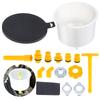 16pcs Coolant Funnel Kit Large Injection Port Anti Overflow Includes Cloth ABS Rubber Universal Fit