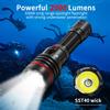 Diving LetonPower 2000 Lumens Underwater 100m Diving Charging Diving Underwater Spotlight Long Shot Diving Light Light, Light, Light, Type-C Light,