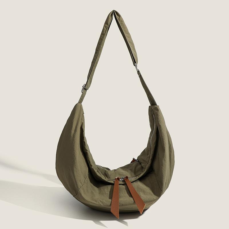 Lazy Dumpling Bags Trendy Lightweight Nylon Cloth Oblique Straddle Bag Fashionable One-shoulder Tote Bag