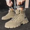 Мужская обувь осень-зима, новые ботинки средней высоты на толстой подошве для активного отдыха, нескользящие и износостойкие, повседневные спортивные ботинки Martin с высоким берцем