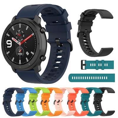 Силиконовый ремешок для часов 20 мм 22 мм для Xiaomi Huami Amazfit GTR 42 мм 47 мм/GTS 3/GTR 4/Pace Stratos 3 2 2S/Bip Lite, ремешок для умных часов
