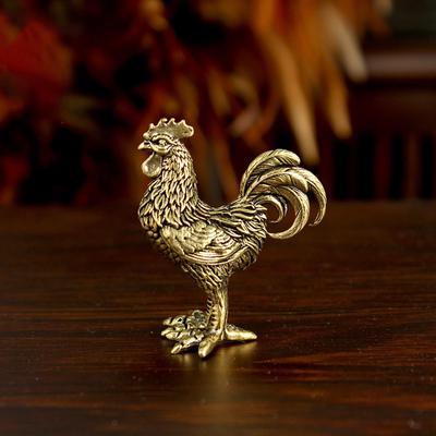 Латунная фигурка курицы, домашнее животное, настольный декор для ванной комнаты