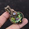 Copper Ruby Zoisite Pendant Copper Wire Wrapped Jewelry Gemstone Pendant Rainbow Moonstone Handmade Jewelry Copper Designer Pendant For Gift