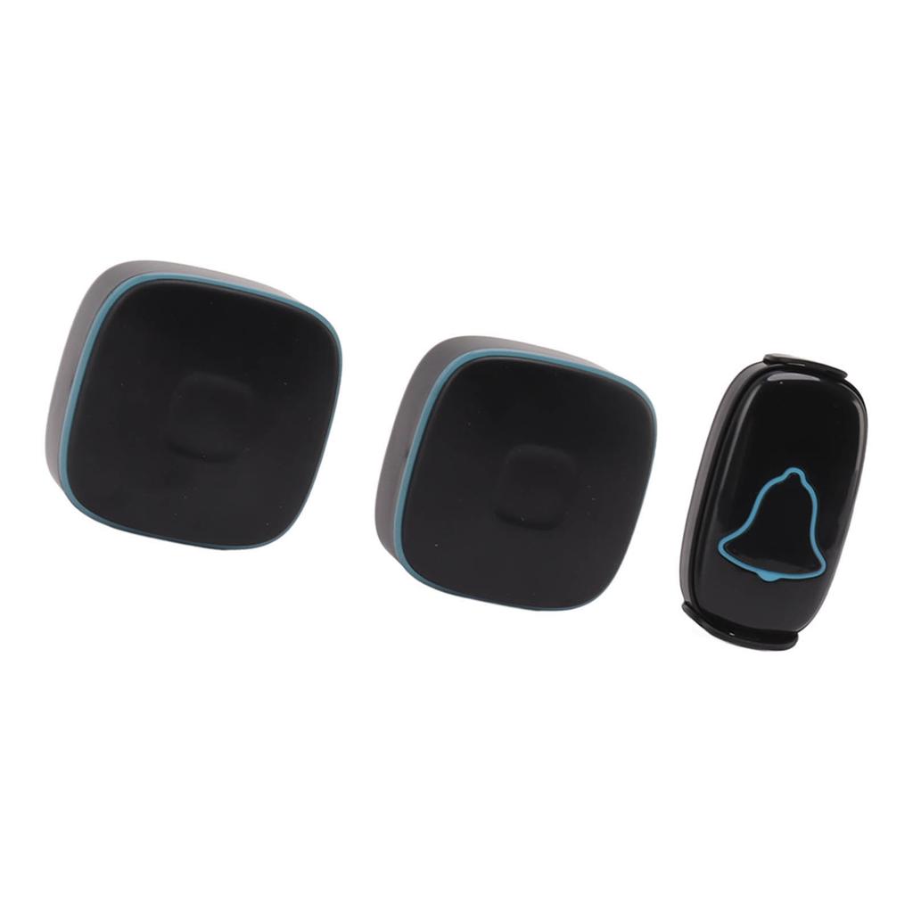 200m Wireless Call System with 36 Songs 4 Gear Volume Levels 2 Plug In Receivers LED Flash Alerts