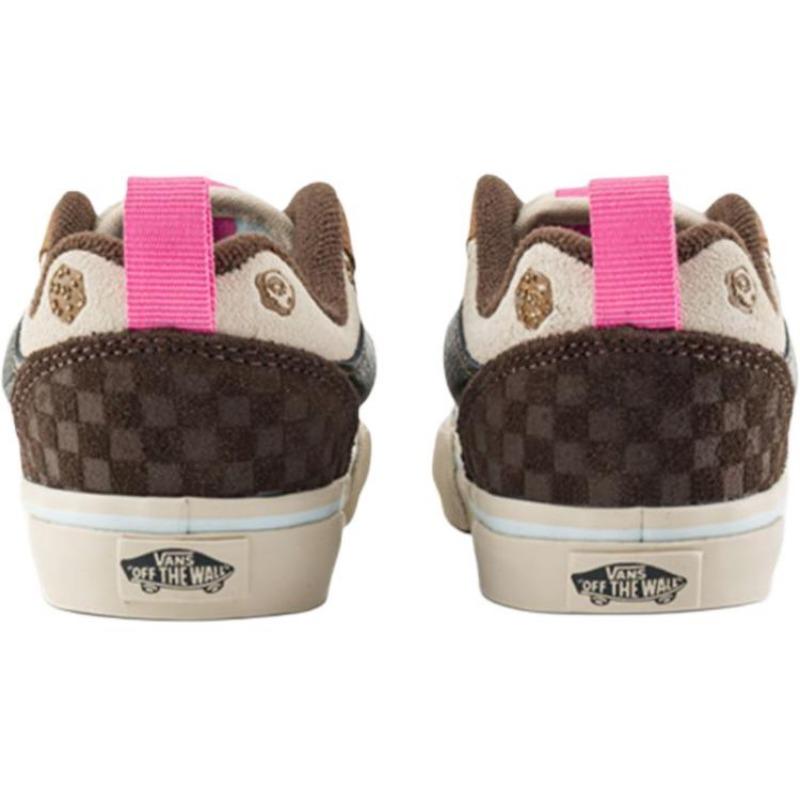 POP MART x Vans Knu Skool Space Molly low-top toddler walking shoes brown pink blue VN000EFBH121