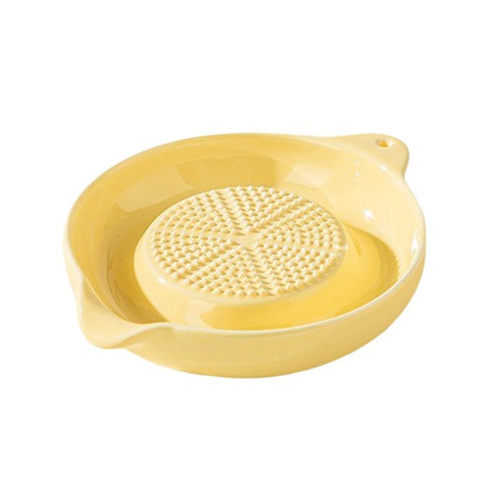 Flow Guide Port Ceramic Ginger Grater Round Hand Grinder Garlic Masher Household Kitchen