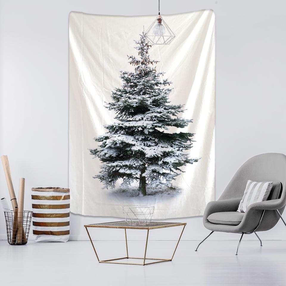 New Year Christmas Tree Decorations Wall Hanging Tapestry Carpet Christmas Home Yoga Mat Bed Cover Beach Mat Gift