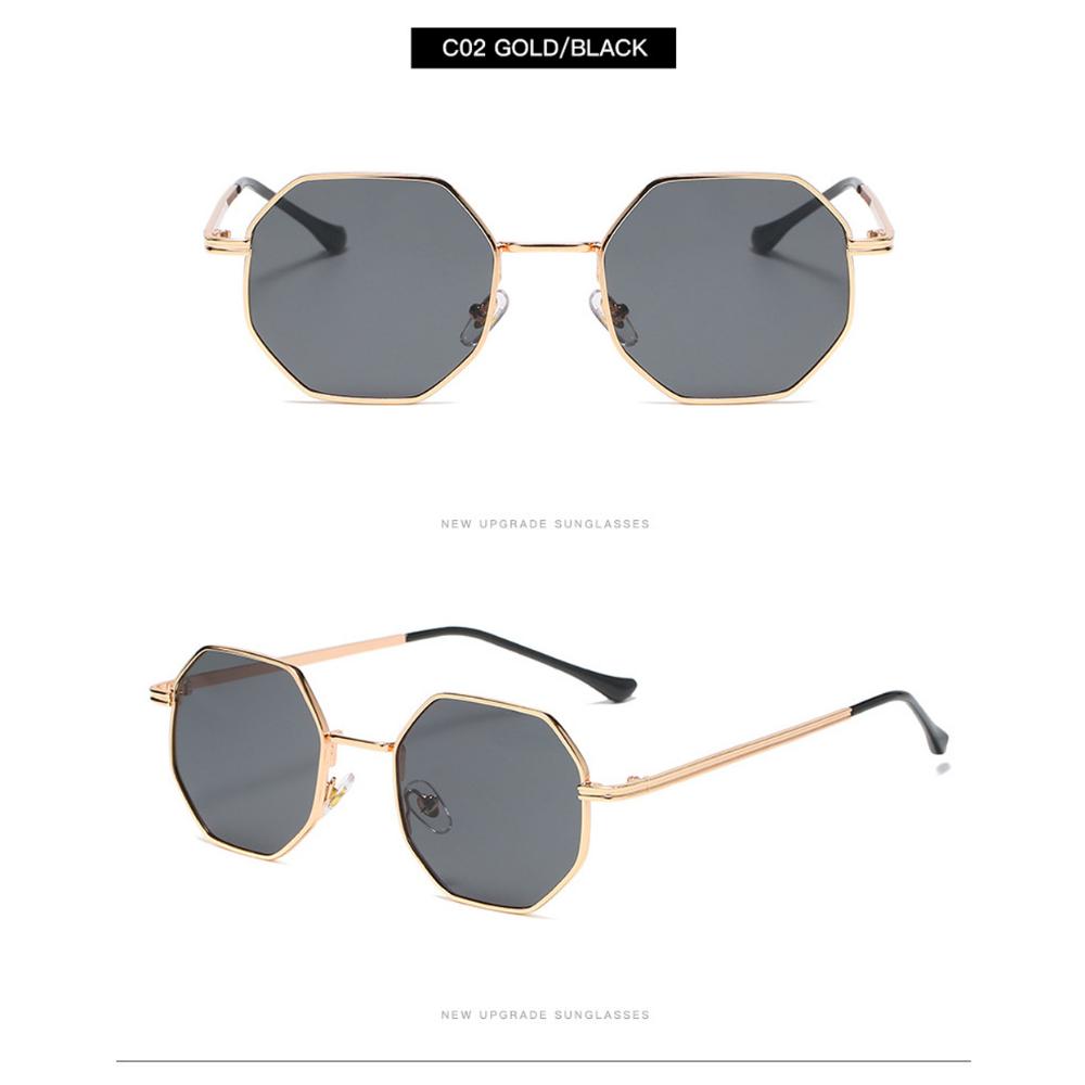 Многоугольные солнцезащитные очки женские винтажные восьмиугольные металлические солнцезащитные очки для женщин Элитный бренд солнцезащитные очки женские Gafas De Sol