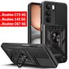 Armor Capa for Realme C75 C67 4G 14X 5G Case Slide Camera Ring Stand Protect Cover for Realme C75 C67 4G Shockproof Funda