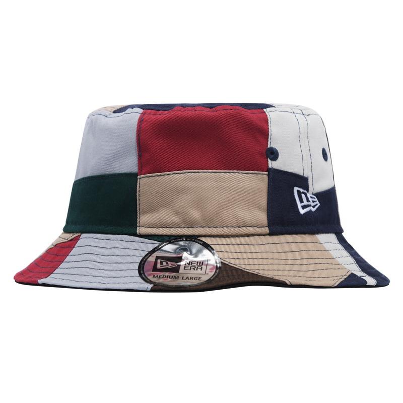 New Era casual patchwork bucket hat Multi color American version No tag required Asian version Japanese version does not need tags Korean 12286381