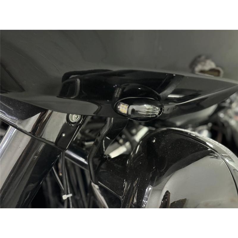 Motorcycle Accessories Running Signal Light Front LED Turn Signals For Davidson Road Glide FLTRX 2015- Black